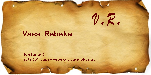 Vass Rebeka névjegykártya